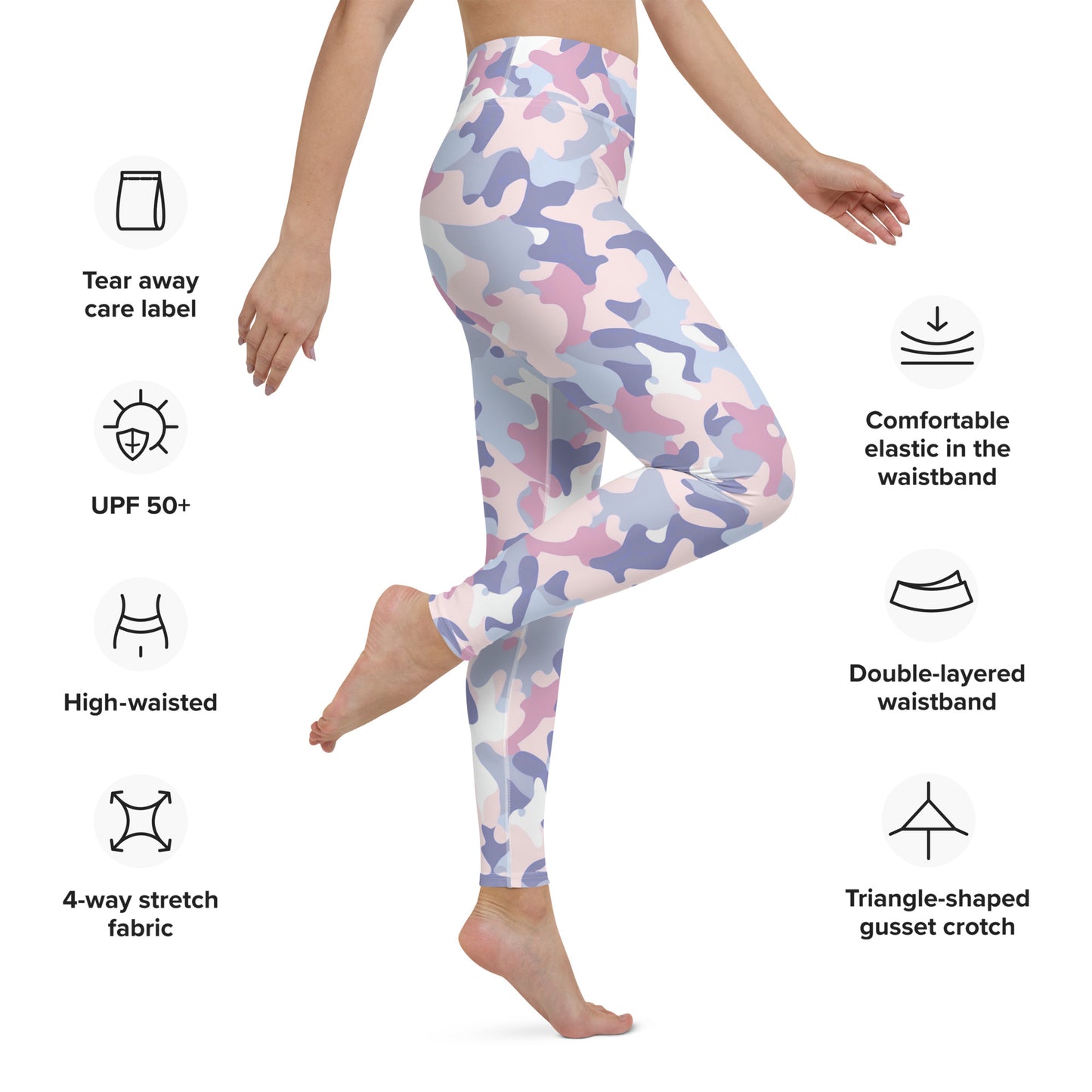 Summer Pastels Camo Yoga Leggings