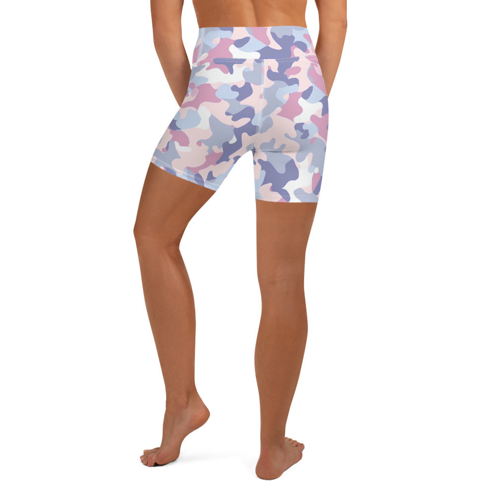 Summer Pastels Camo Yoga Shorts