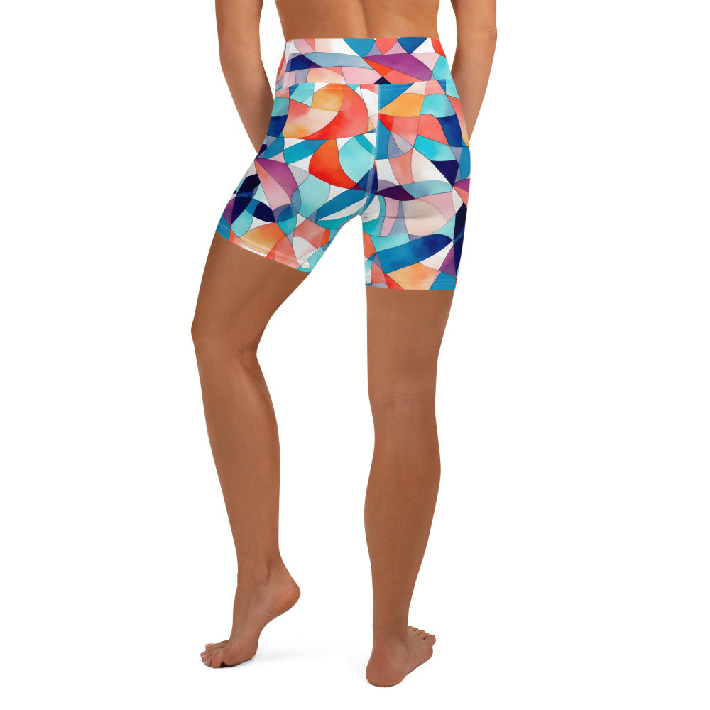 Prismatic Symphony Yoga Shorts