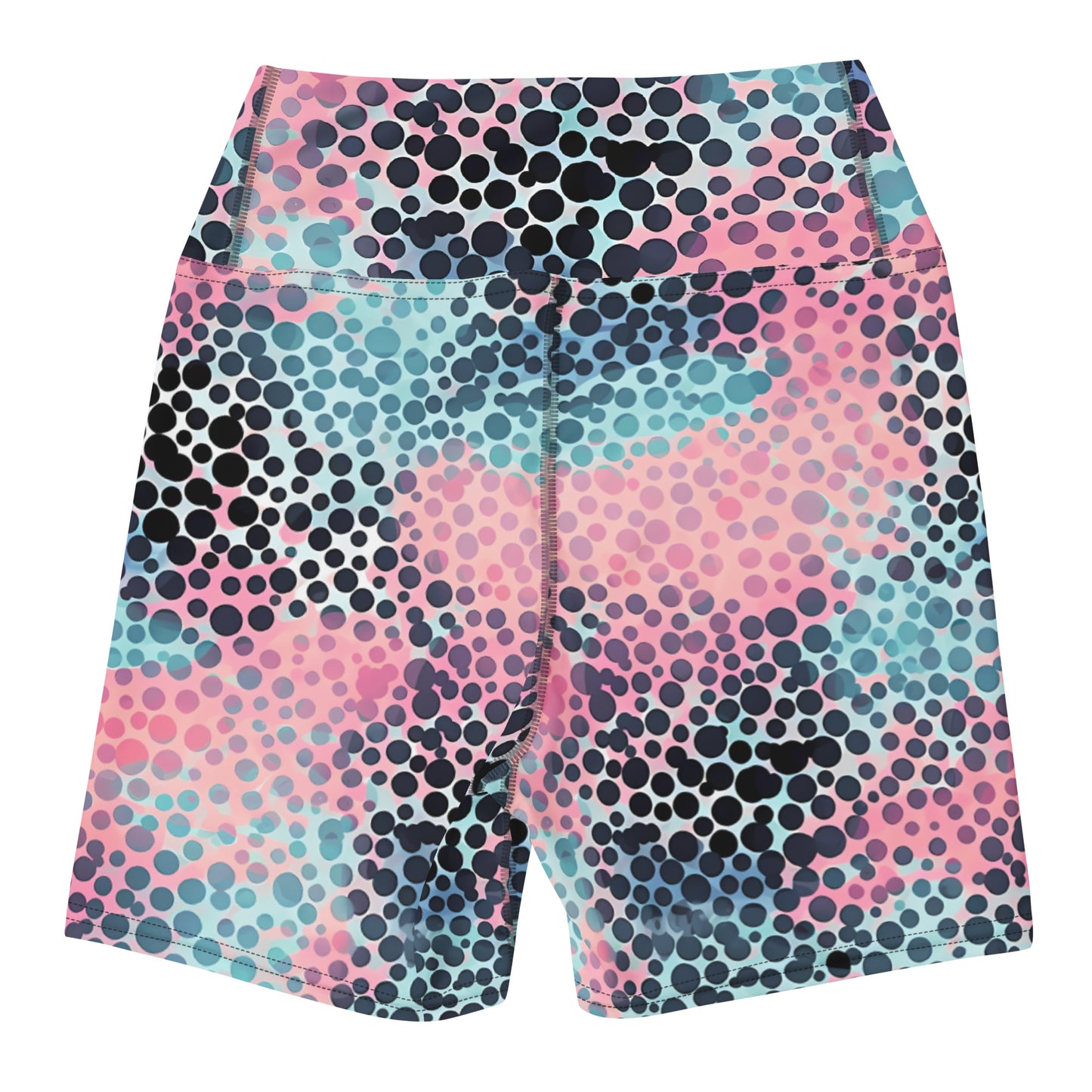 Cotton Candy Polka Dot Yoga Shorts