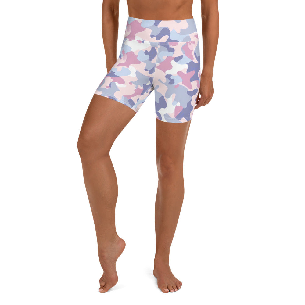 Summer Pastels Camo Yoga Shorts