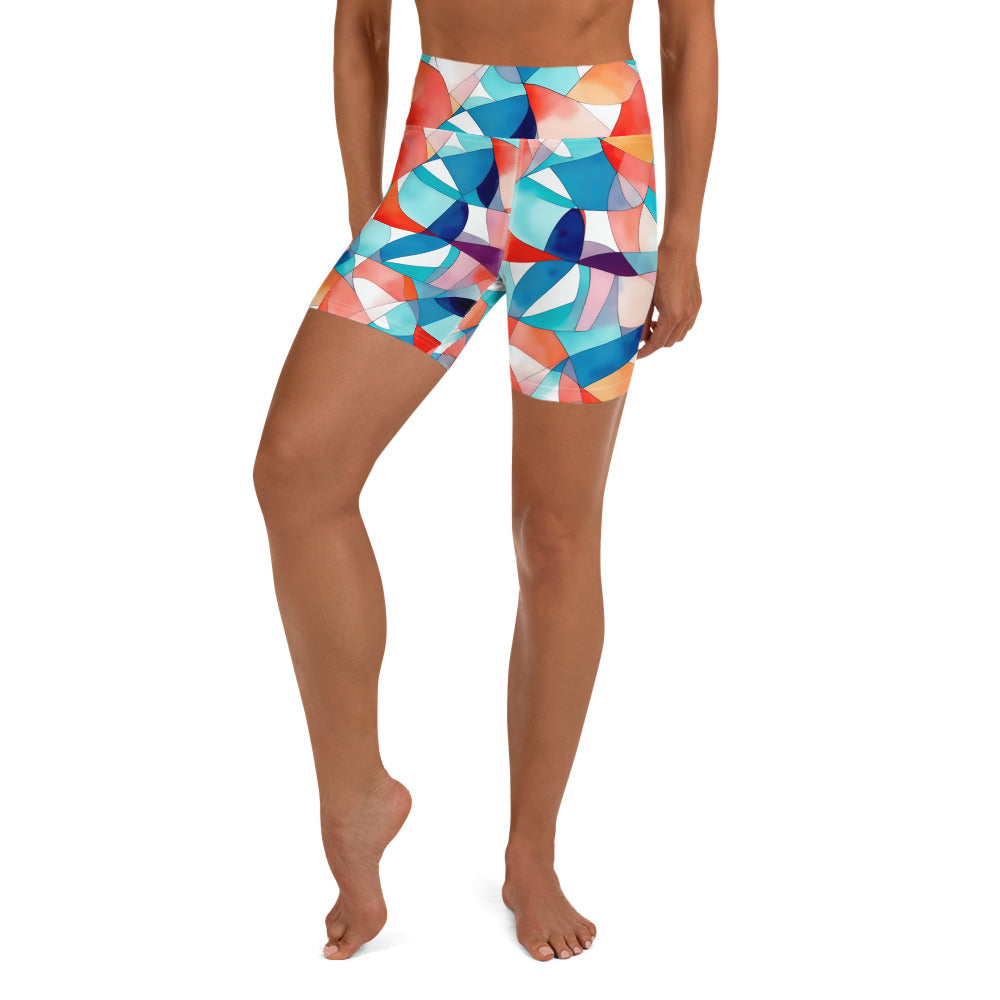 Prismatic Symphony Yoga Shorts
