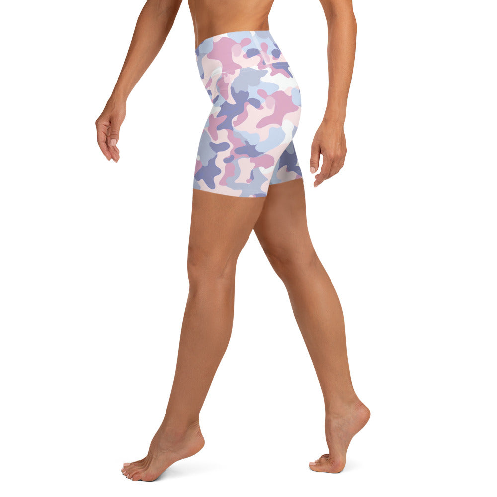 Summer Pastels Camo Yoga Shorts