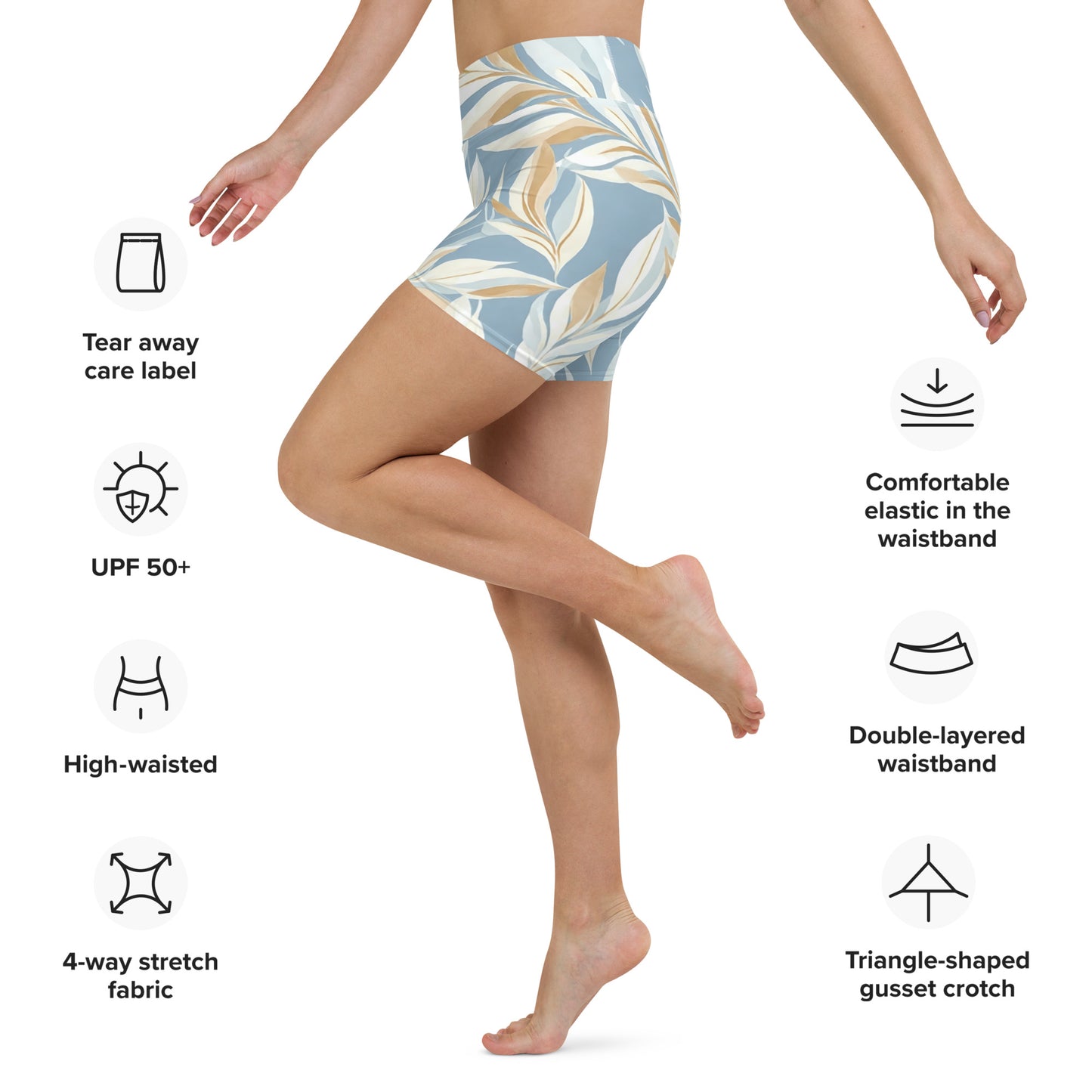 Tranquil Foliage Yoga Shorts