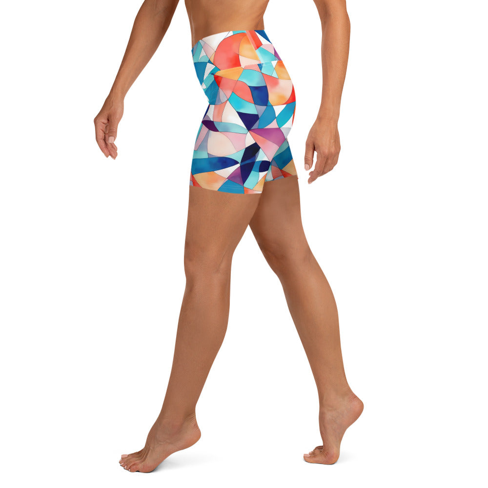 Prismatic Symphony Yoga Shorts