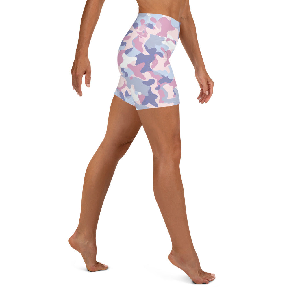 Summer Pastels Camo Yoga Shorts