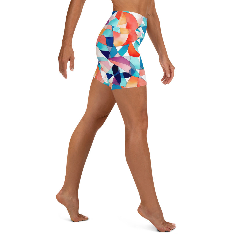 Prismatic Symphony Yoga Shorts