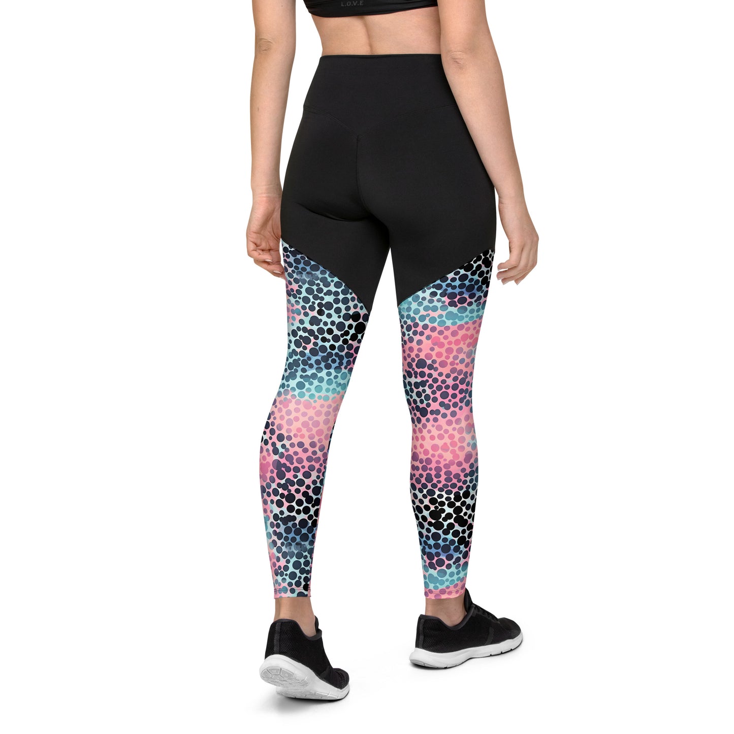 Cotton Candy Polka Dot Sports Leggings