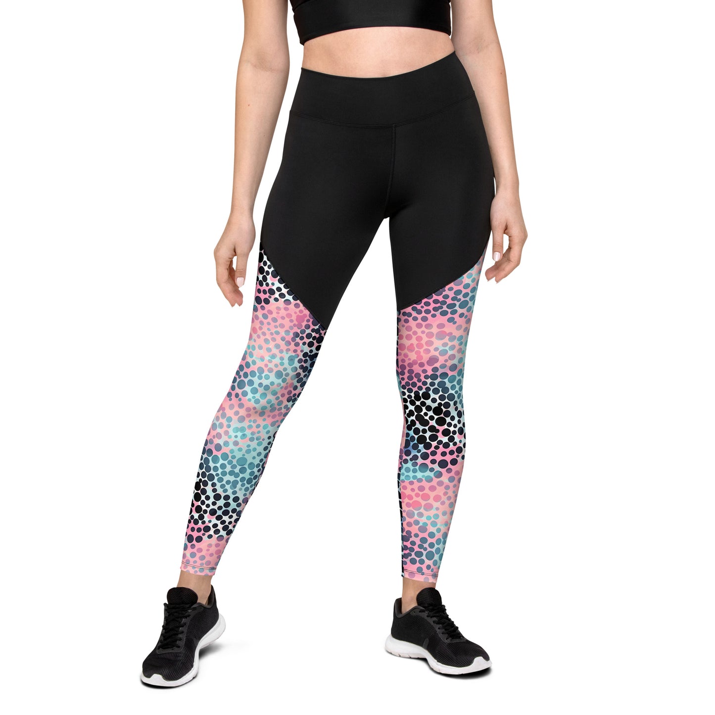Cotton Candy Polka Dot Sports Leggings