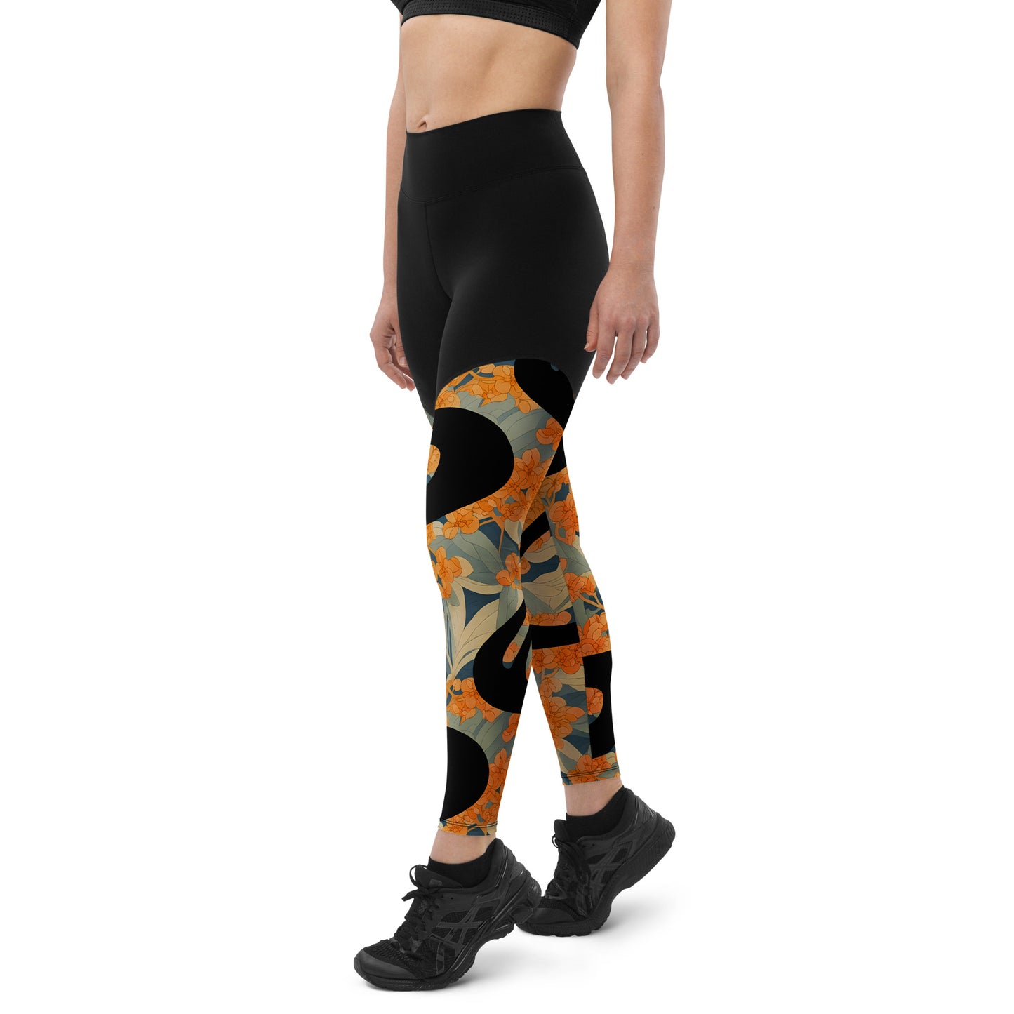 Ukiyo Paint Stroke Sports Leggings