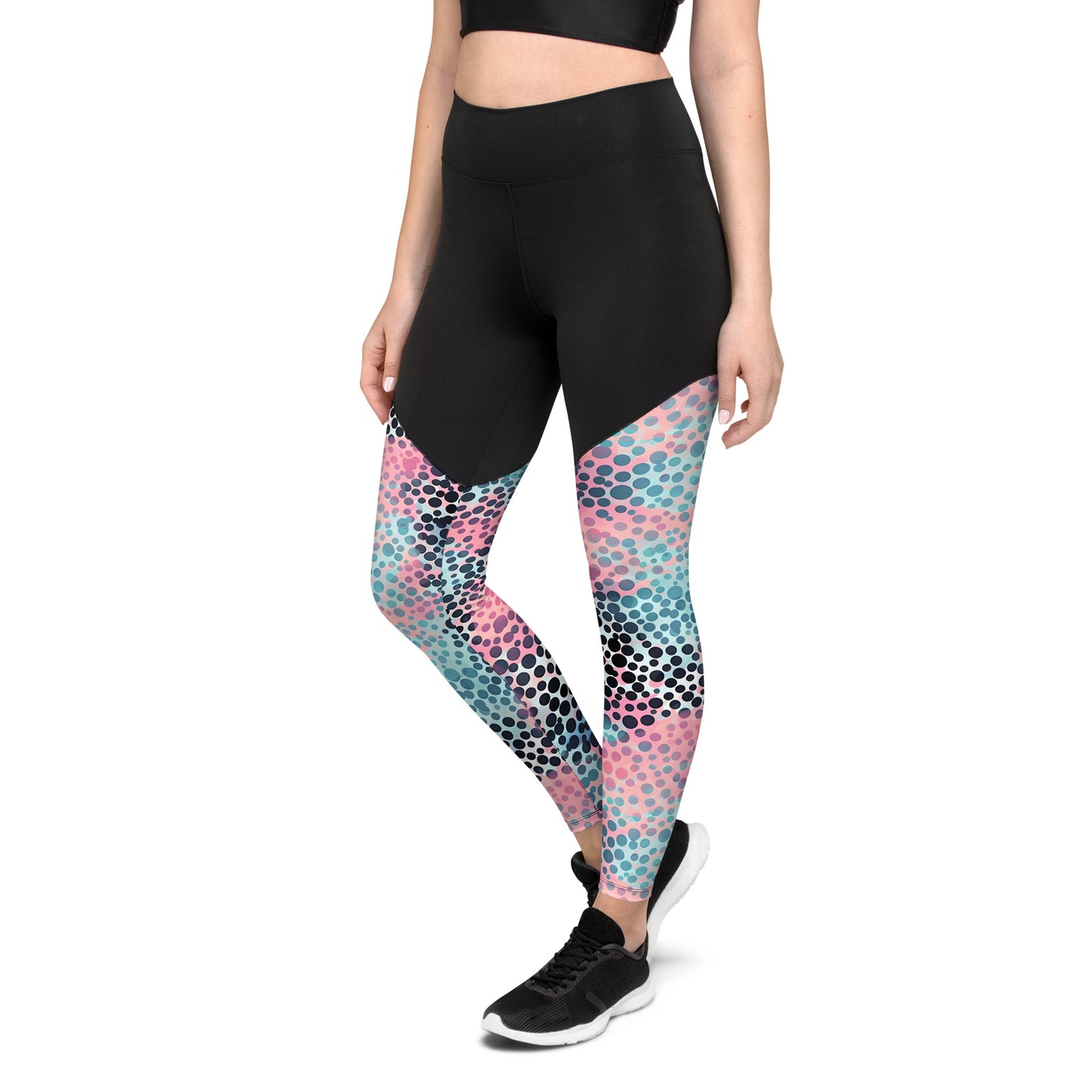 Cotton Candy Polka Dot Sports Leggings
