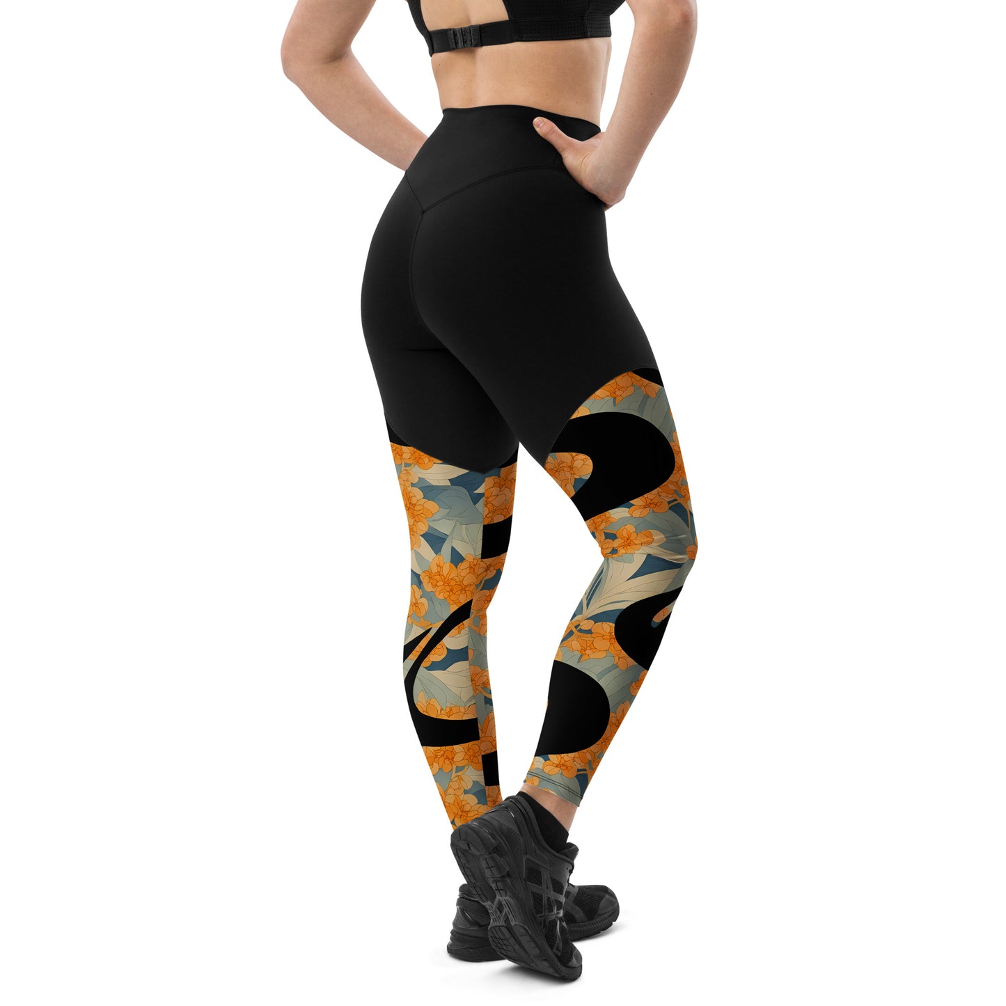 Ukiyo Paint Stroke Sports Leggings