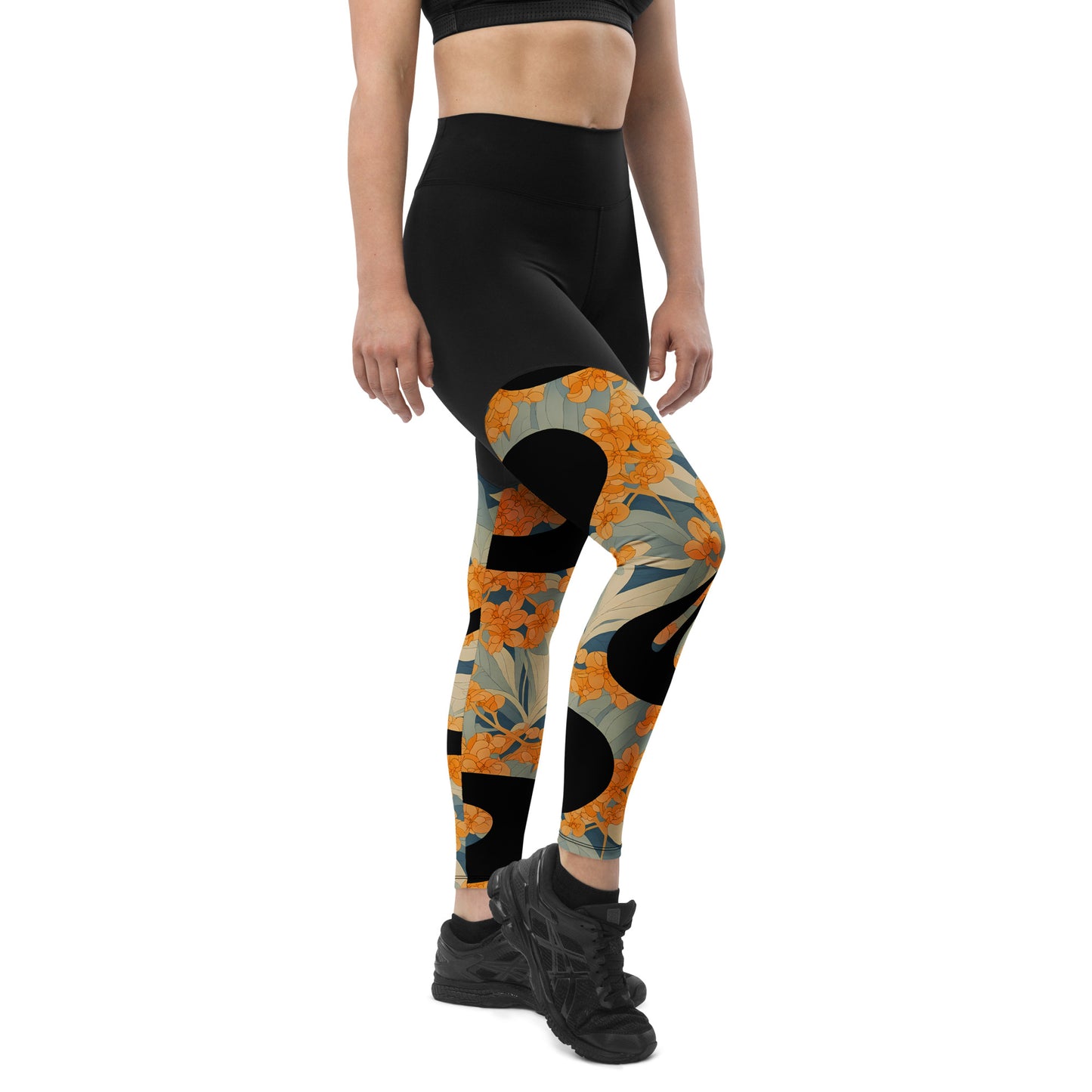 Ukiyo Paint Stroke Sports Leggings