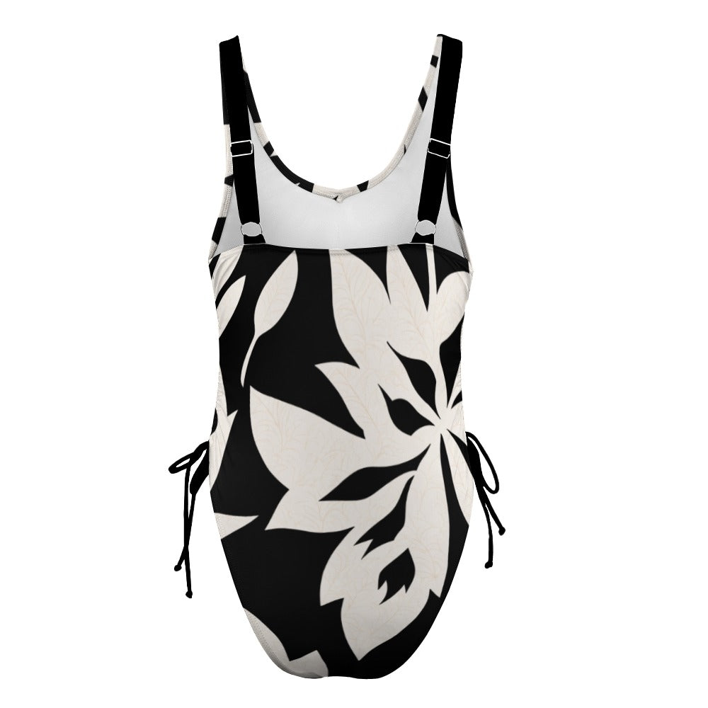 Tropical B&W One Piece Swimsuit