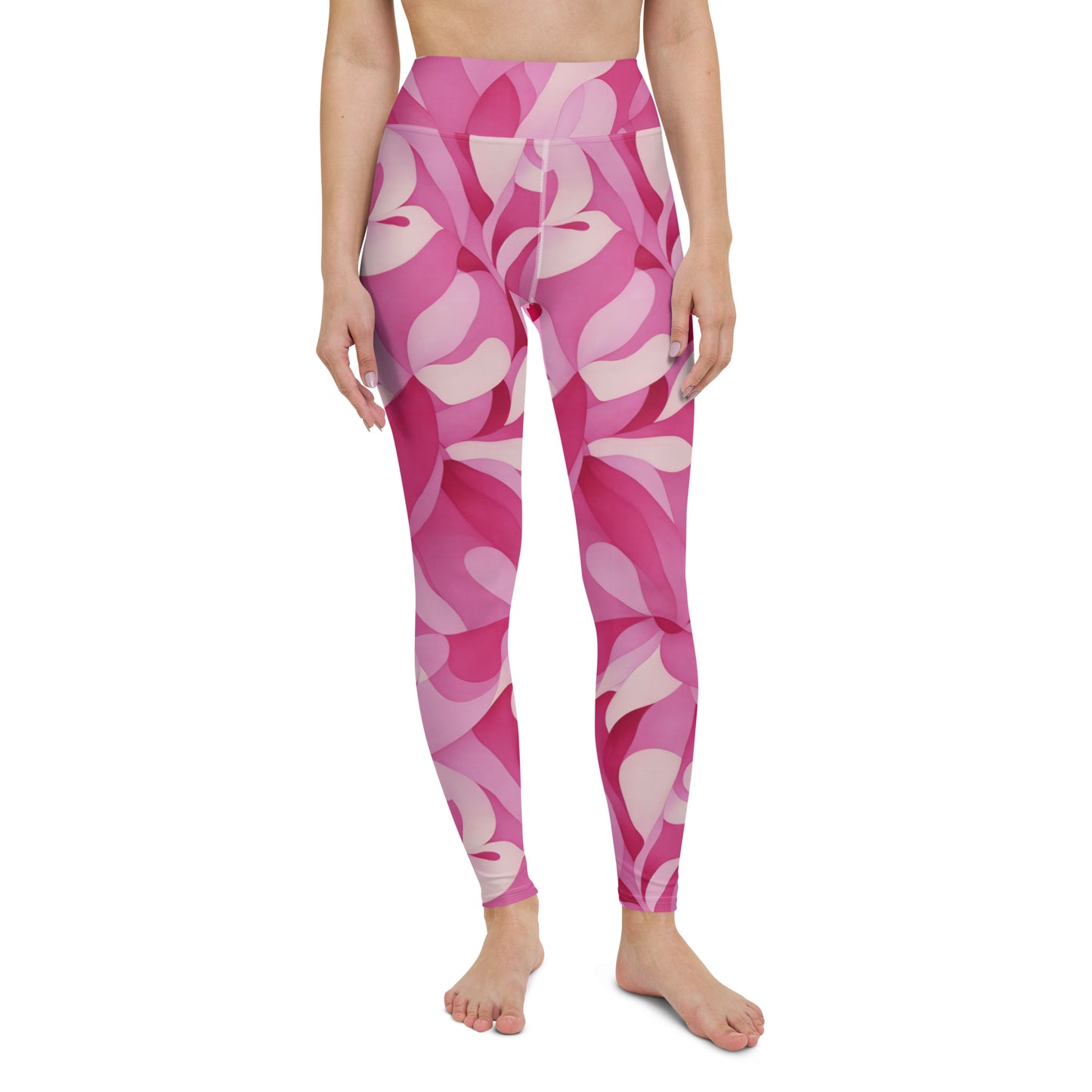 Pink Floral Camo Yoga Leggings