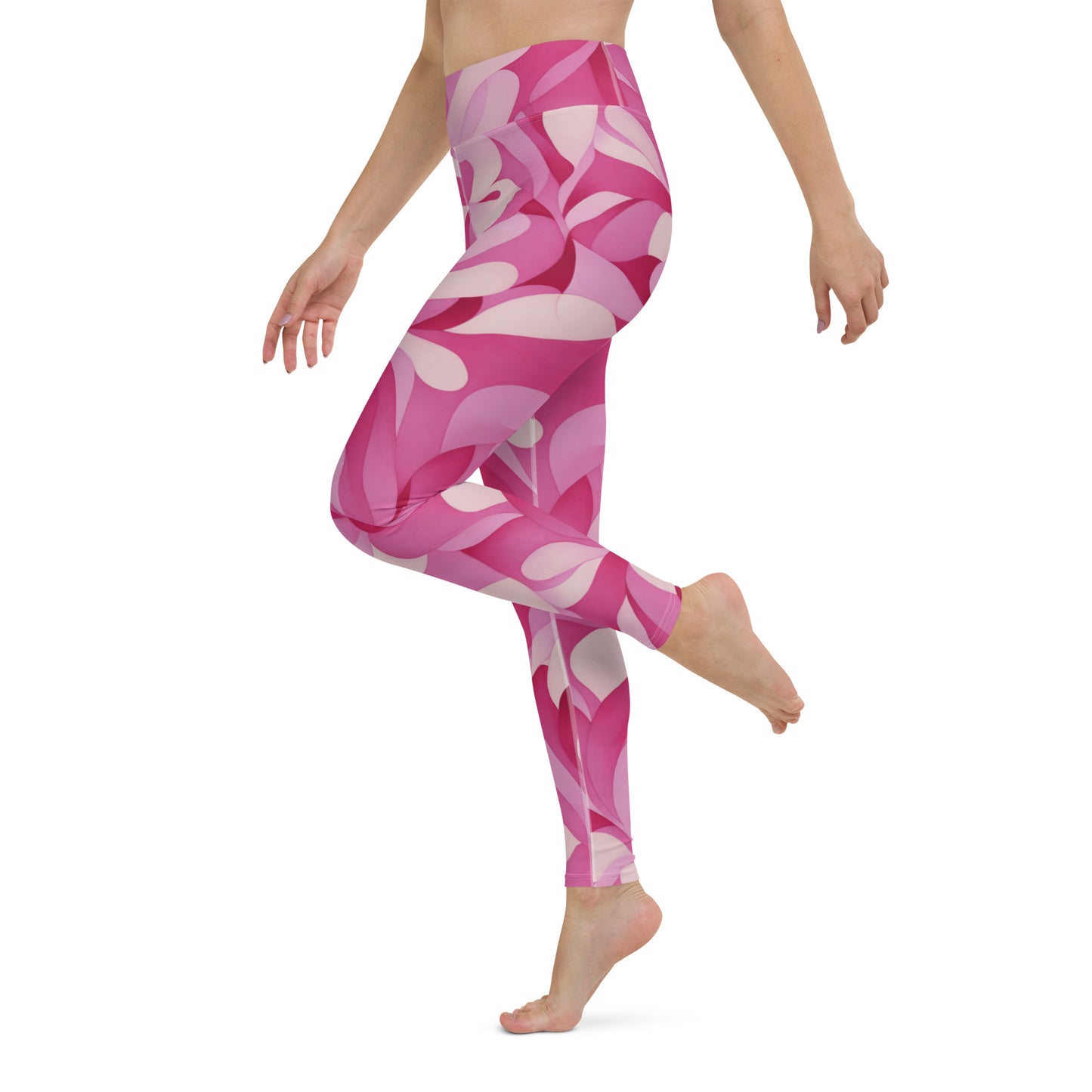 Pink Floral Camo Yoga Leggings