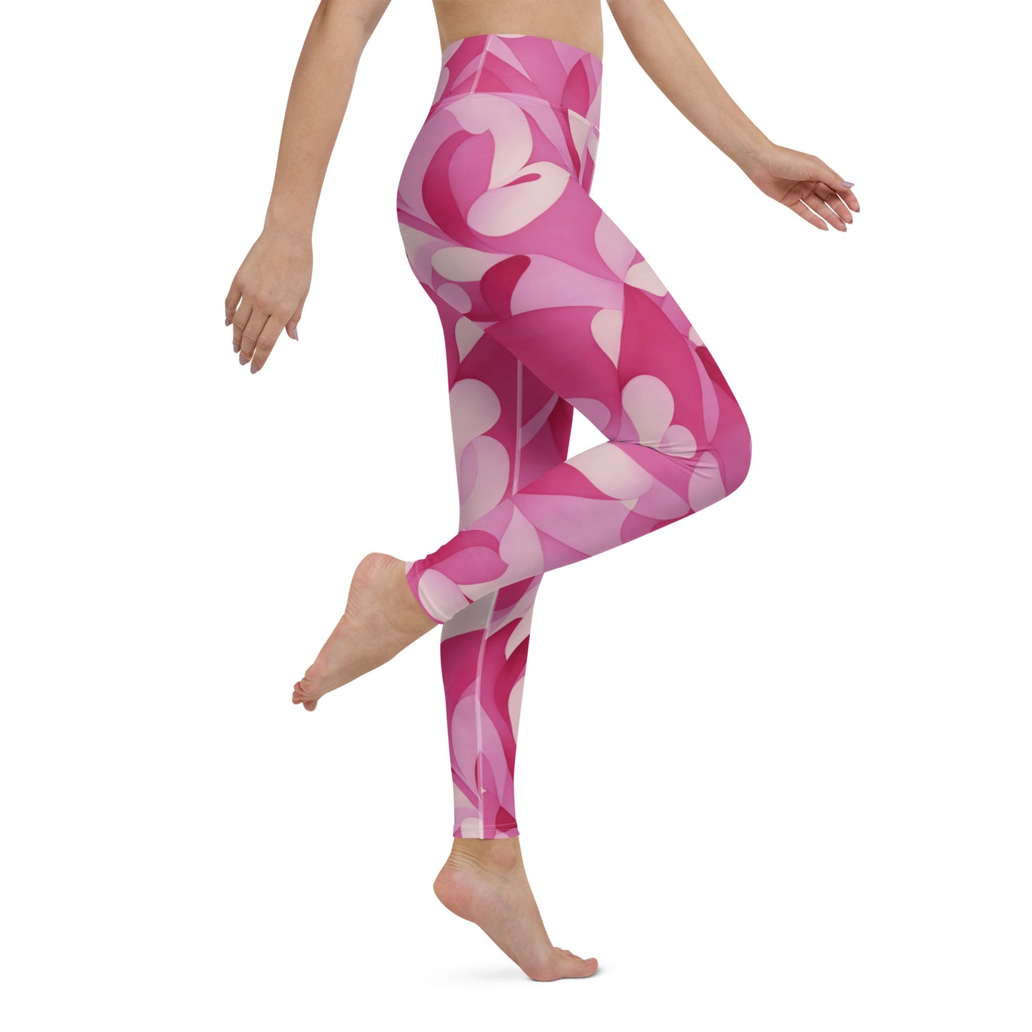 Pink Floral Camo Yoga Leggings