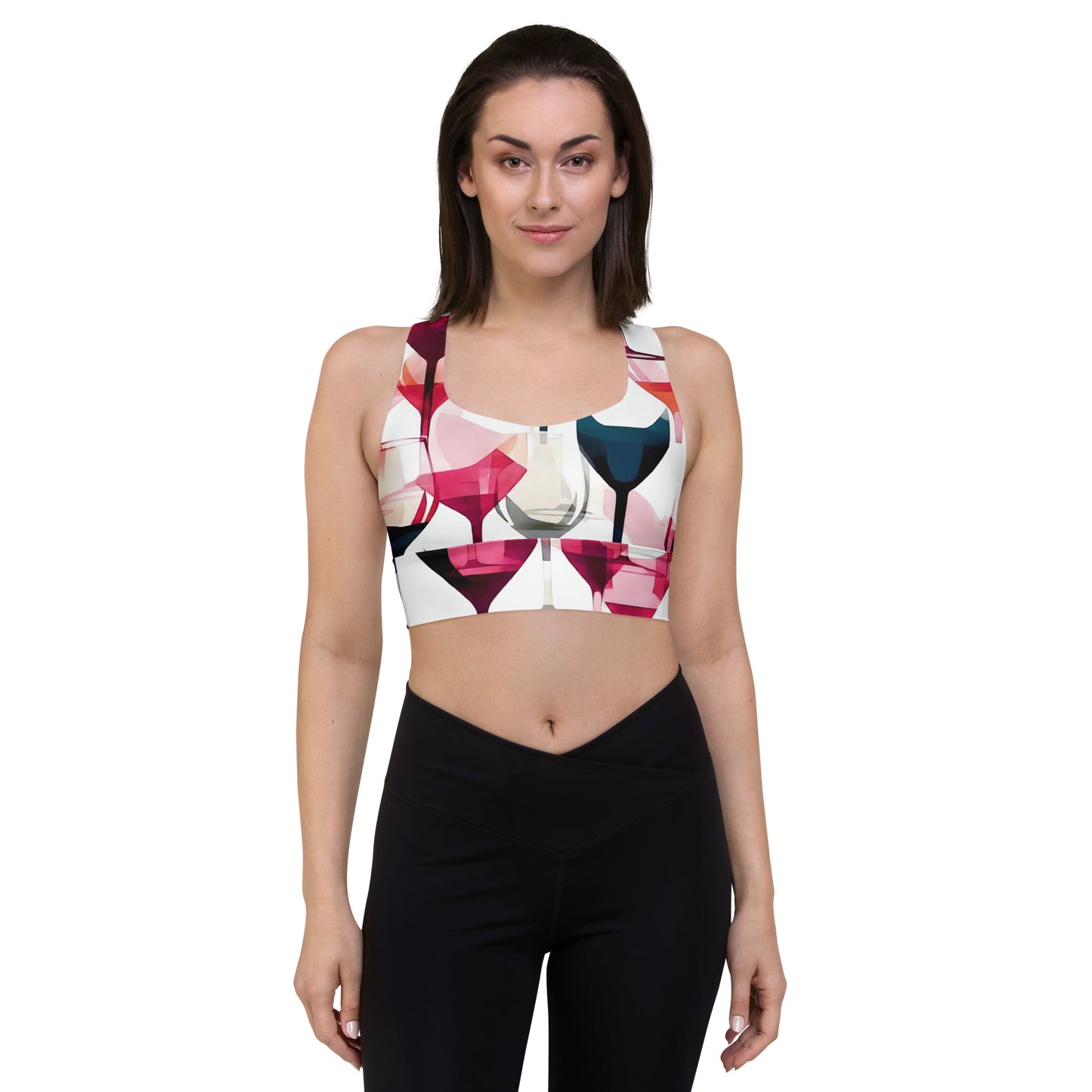 Wine o'Clock Longline Sports Bra