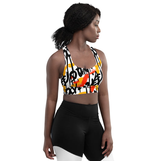 Graffiti Longline sports bra