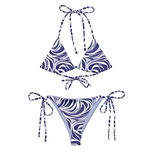Azure Whirl Premium Recycled String Bikini