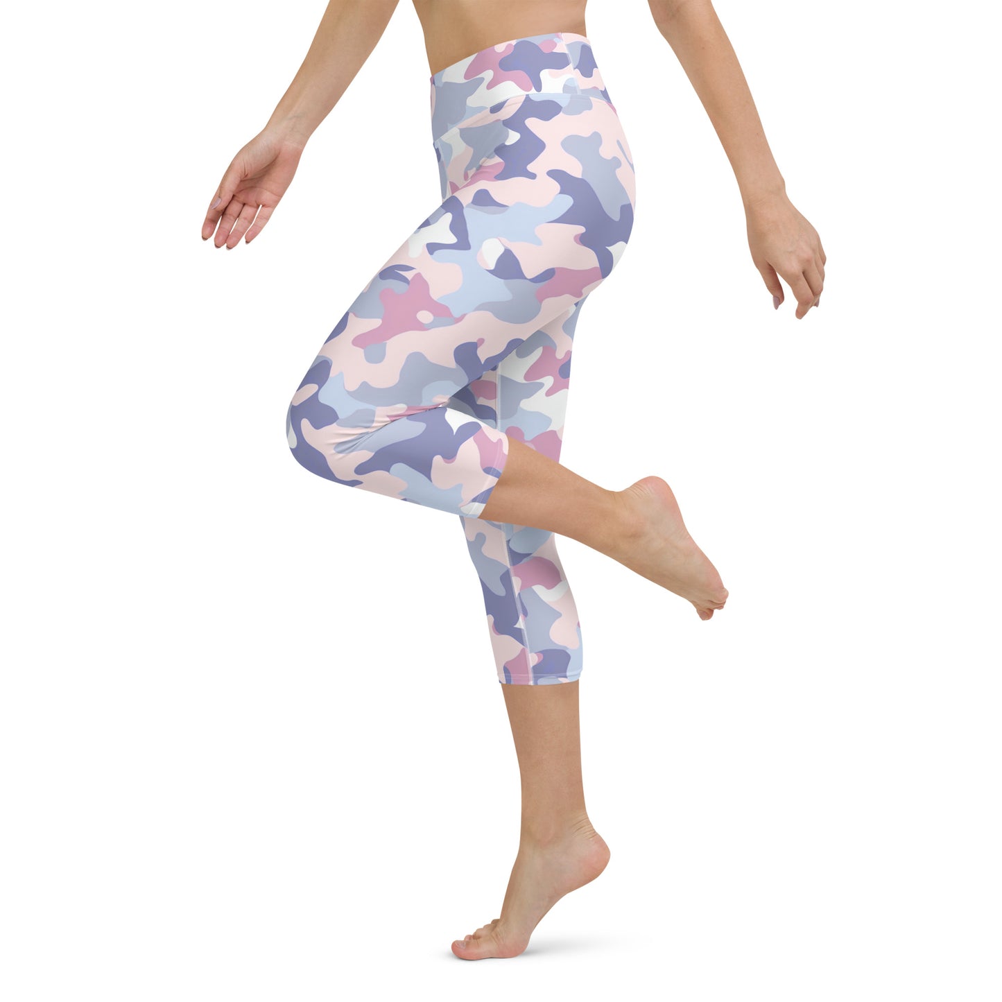 Summer Pastels Camo Yoga Capri Leggings