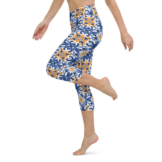 Azulejo Yoga Capri Leggings