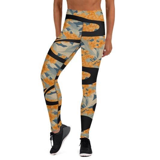 Ukiyo Paint Stroke Yoga Leggings