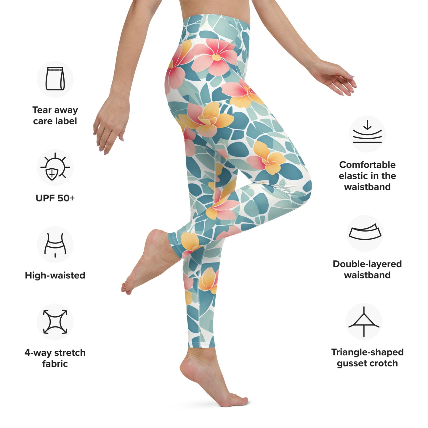 Tropical Clarity Yoga Leggings