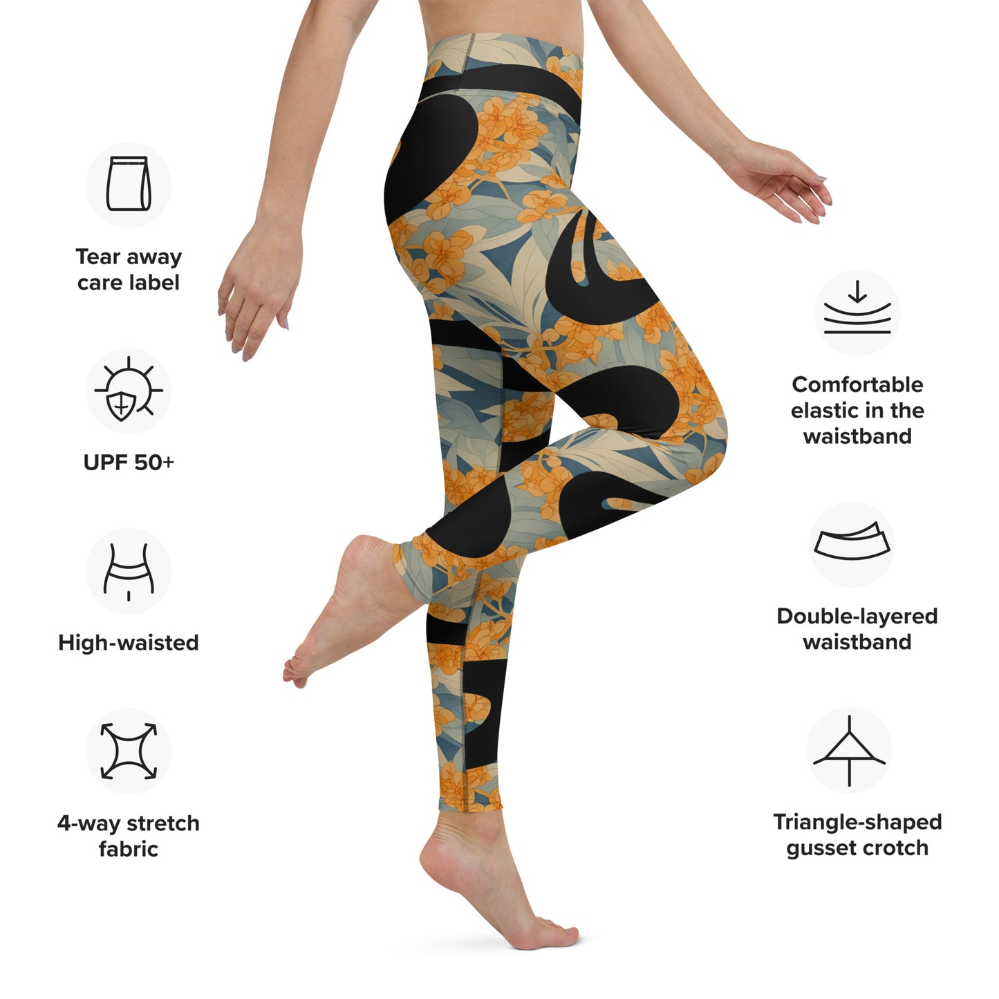 Ukiyo Paint Stroke Yoga Leggings