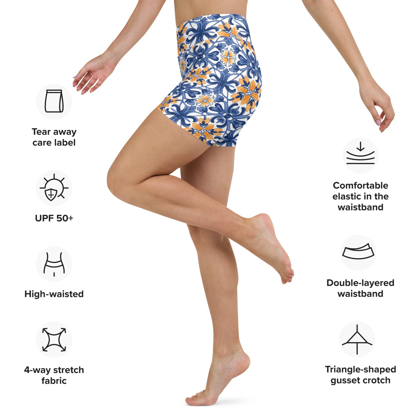 Azulejo Yoga Shorts