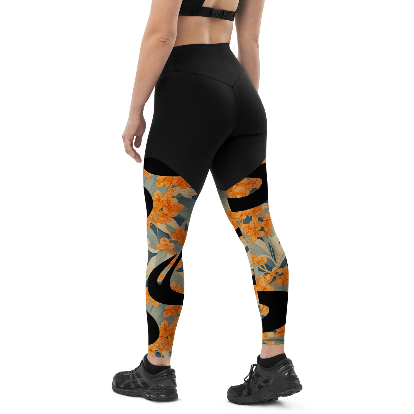 Ukiyo Paint Stroke Sports Leggings