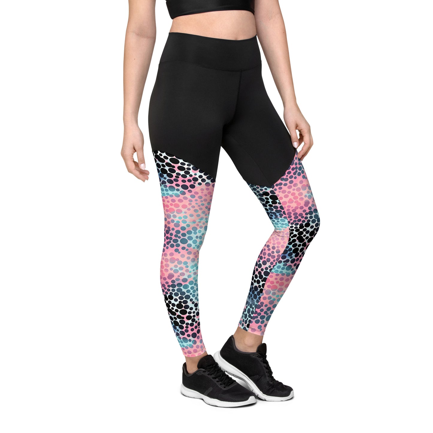 Cotton Candy Polka Dot Sports Leggings