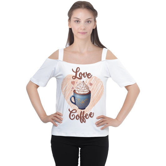 Coffee (1) Cutout Shoulder Tee