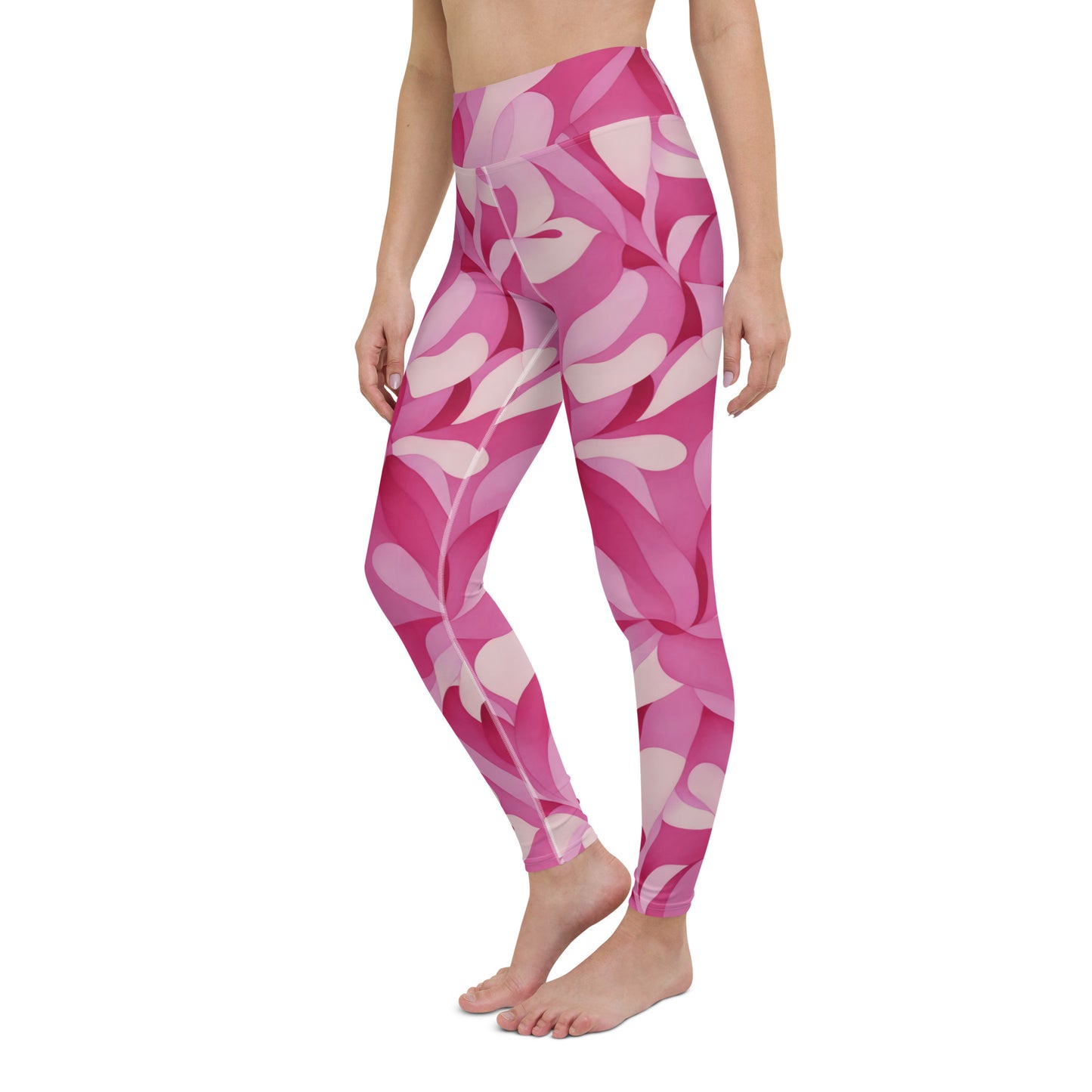 Pink Floral Camo Yoga Leggings