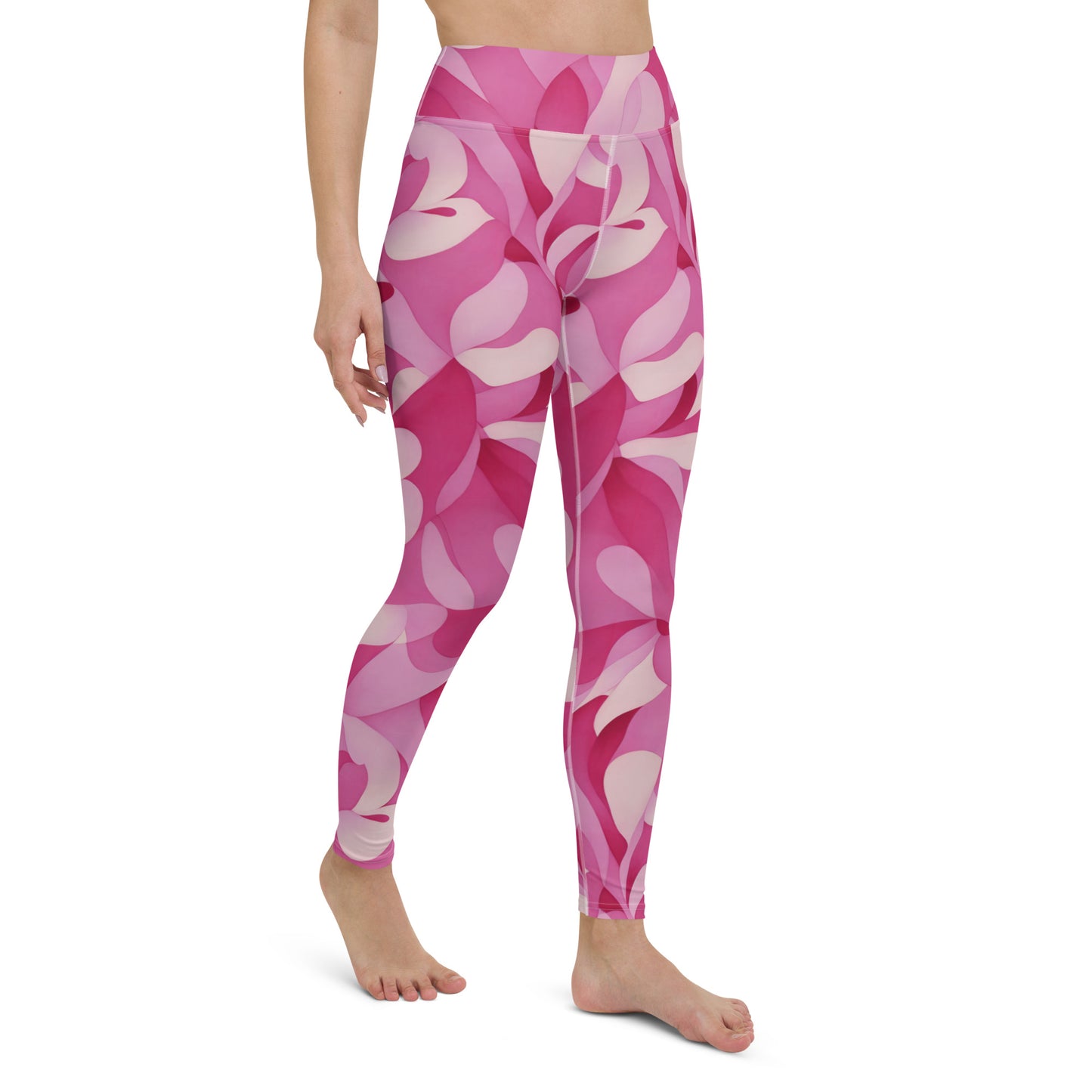 Pink Floral Camo Yoga Leggings
